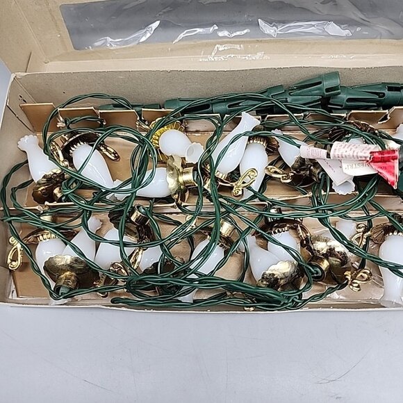 Vintage Silvestri Christmas string lights colonial 20 lanterns - Picture 2 of 8
